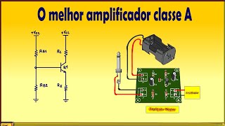 Amplificador Classe A prático com RE e divisor de tensão o mais estável!