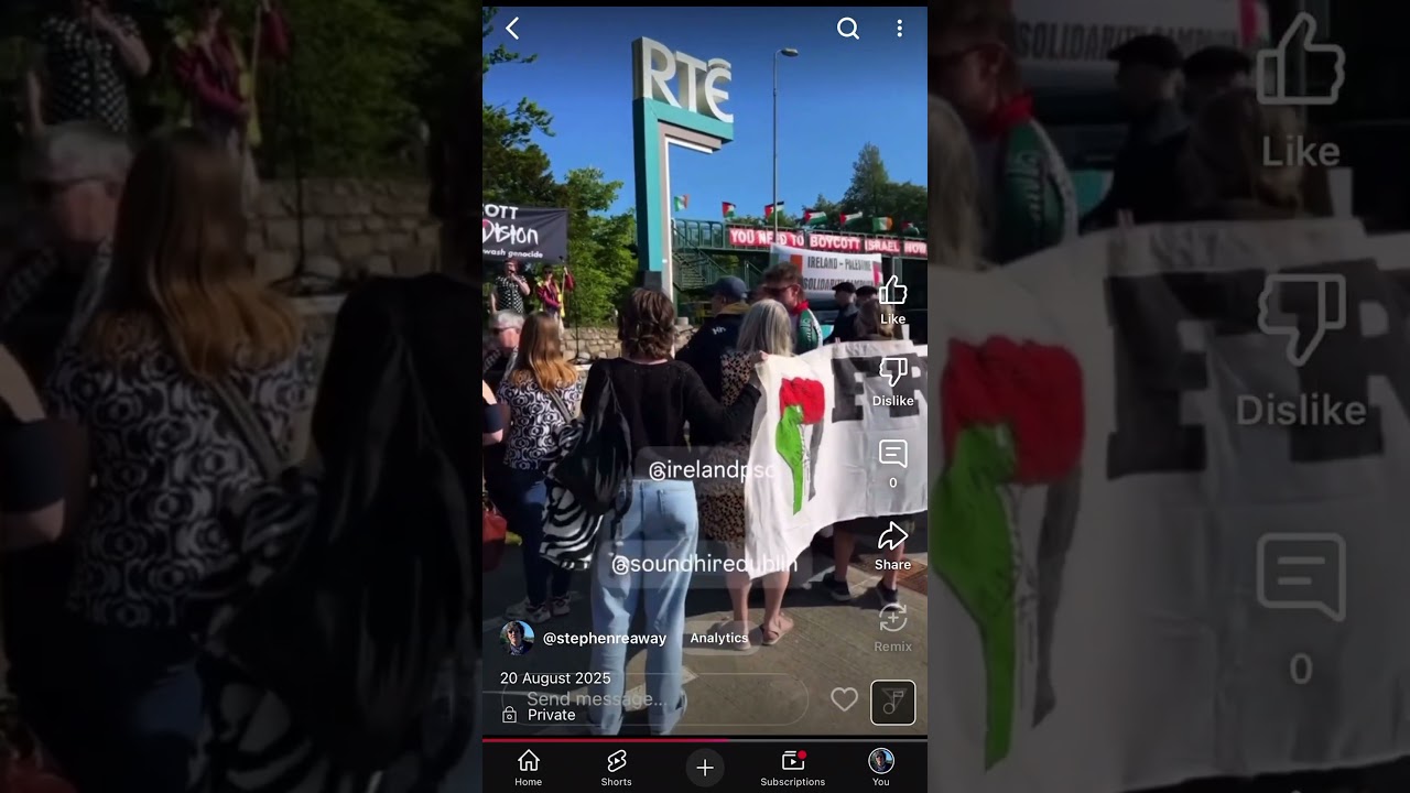 Stephen Rea ❤️ medley Boycott Eurovision 9-May-2025 RTE Studios - it was a win! RTE agreed 👏