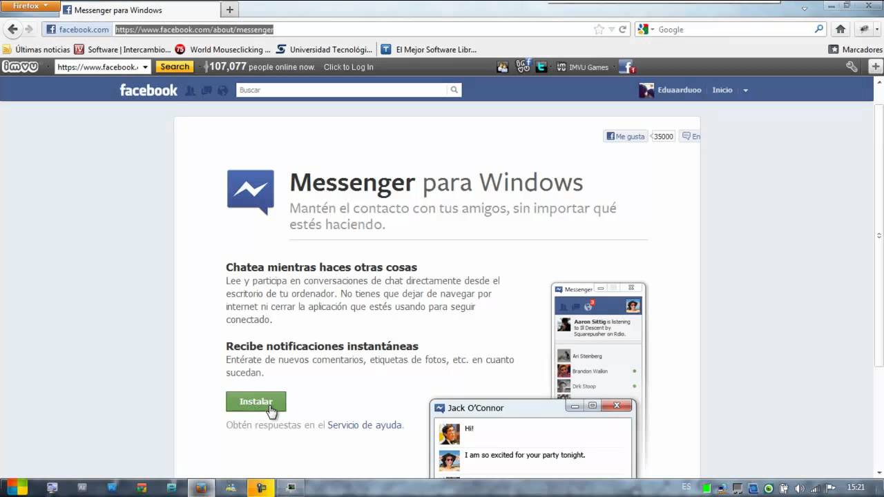 descargar messenger gratis 2012 en espanol para windows 7