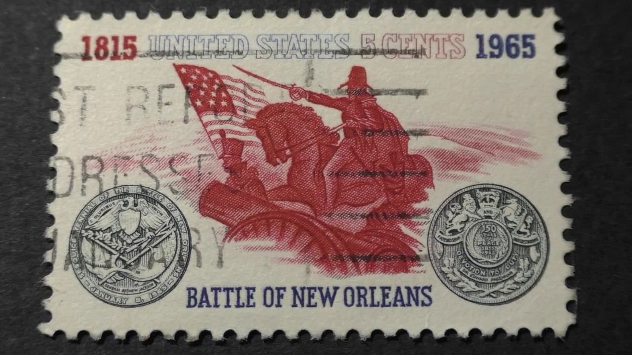 Postage stamp. USA. 18151965. Battle of New Orleans. Price 5 cents