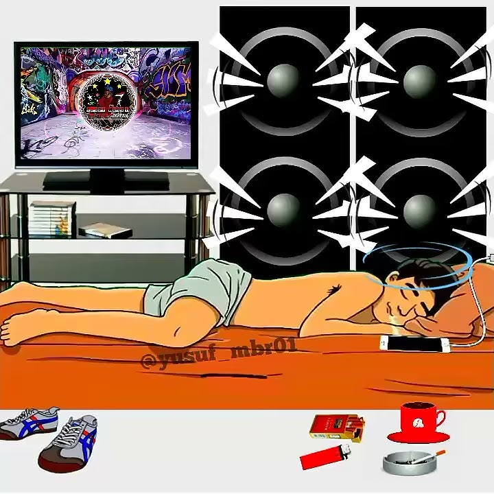 Story wa tiduran sambil dengerin musik keren terbaru