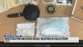 Investigation uncovers drugs, weapons in child's room