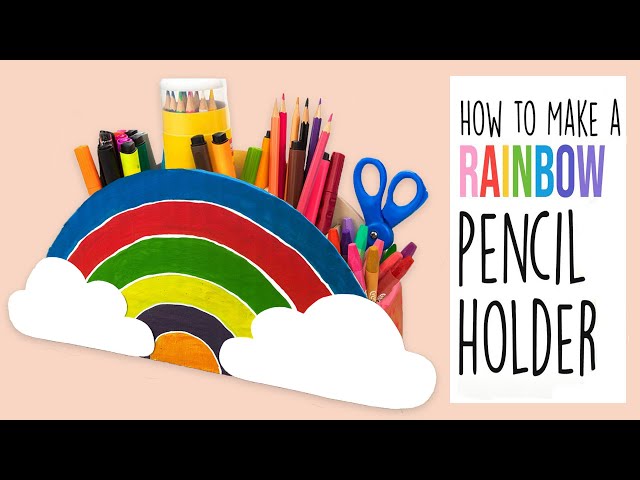 DIY Rainbow Pencil Holder - Crafting Cheerfully