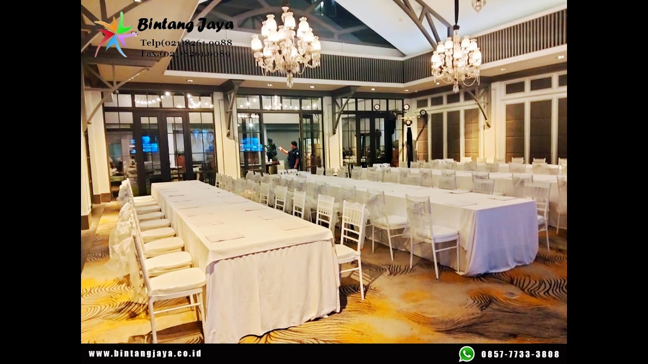 Sewa Meja Cover Putih, Kursi Tiffany Putih Jakarta