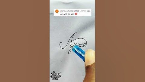 stylish name | Afsana | Calligraphy signature