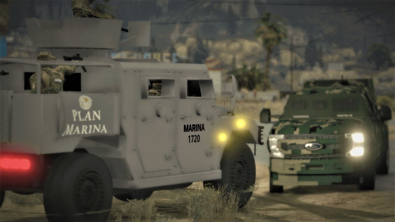 GTA V POLICIA MARINA BLINDADO vs MONSTRUOS N4RC0S PERSECUCIÓN