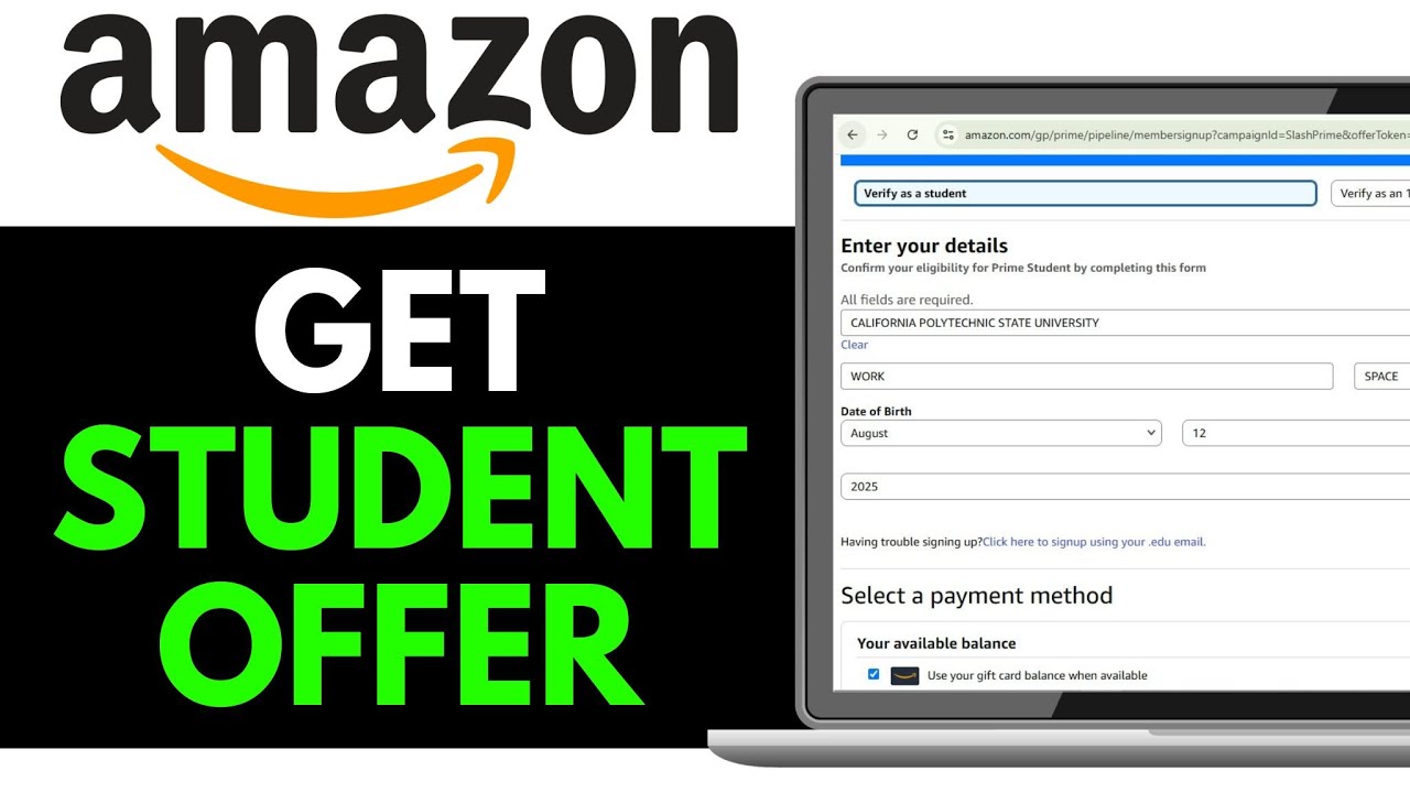 How To Get Amazon Prime Student Offer 2025 (FULL GUIDE) - YouTube