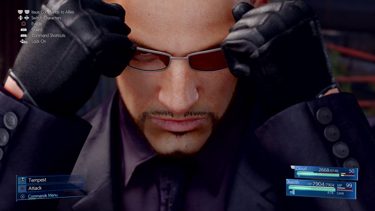 Final Fantasy VII Remake - Chapter 8 Rude Boss Battle (Hard Mode)