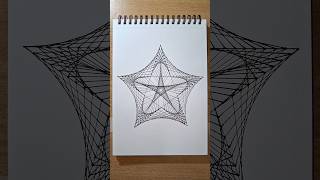 Mesmerizing Star Illusion Drawing 🤯 | Satisfying Geometric Line Art