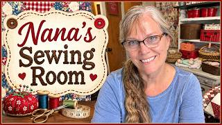 🧵 Nana’s Sewing Room TOUR | The Reveal! ✂️ Quilting, Fabric & Sewing Organization