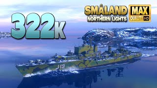Destroyer Småland: 1sec reload terror - World of Warships