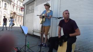 Ocean Colour Scene Travellers Tune - Luke Pearey & Keano Busking - Doncaster, UK 19 July 2016