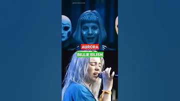 AURORA Vs BILLIE EILISH No Autotune Shorts 