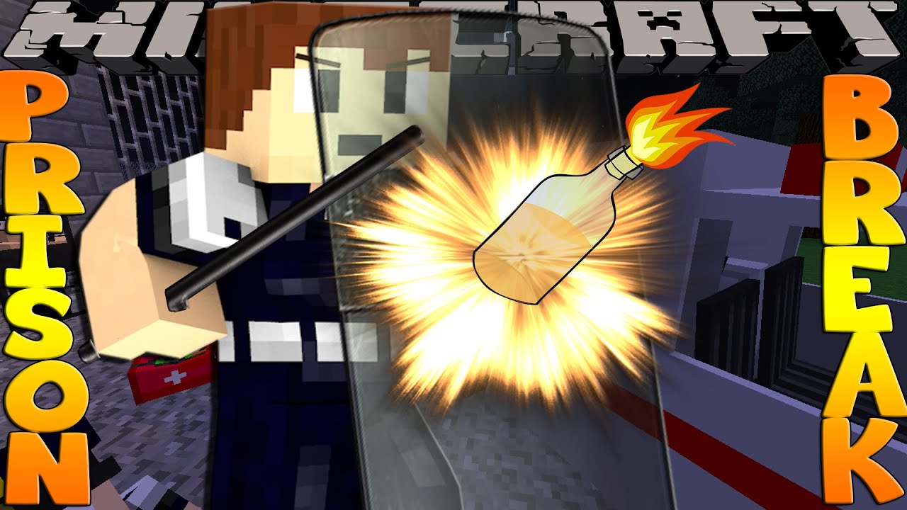 Minecraft PRISON BREAK - SHARKY IS TRAPPED AT THE PRISON RIOT!! - YouTube