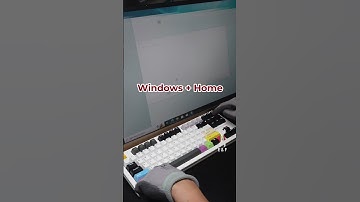 Minimize all but the active desktop window #asmr #computer #trick #windows #shorts