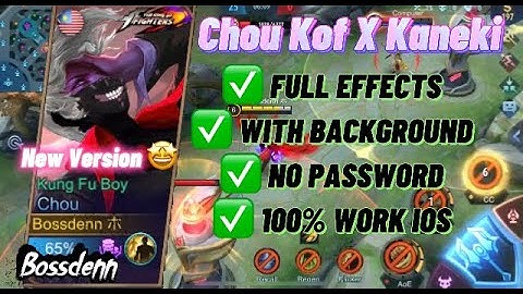 NEW!! Script Skin Chou Kof X Kaneki (NO PASSWORD) IOS JAILBREAK