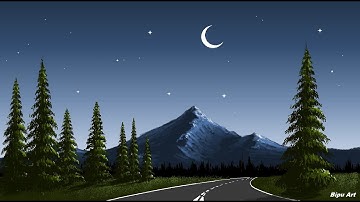 Draw in Ms Paint | Ms Paint Drawing | paint in computer | scenery drawing | How to draw