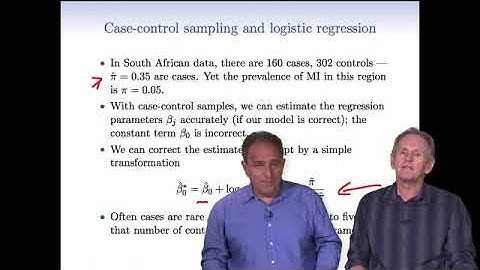 Statistical Learning: 4.4 Logistic Regression Case Control Sampling and Multiclass