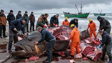 Inside Modern Giant Grouper Fishing: From Storm Hunt to Factory Processing (Full Documentary)