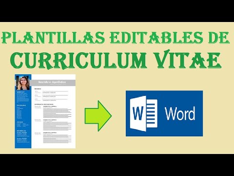 Plantillas editables Curriculum Vitae (Word) 2021 ??