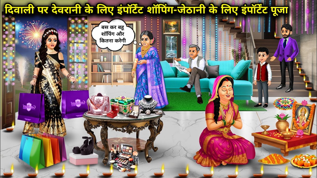 दिवाली पर देवरानी के लिए इंपॉर्टेंट शॉपिंग-जेठानी के लिए इंपॉर्टेंट पूजा|Important shopping for Devr