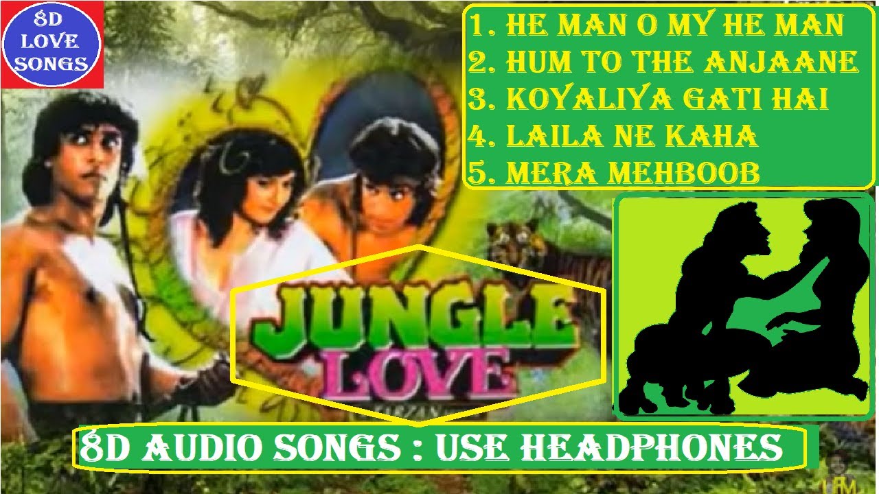 Jungle Love All Songs 8D Audio Songs  Anuradha Paudwal  Sadhana Sargam  Falguni Singh  Manhar