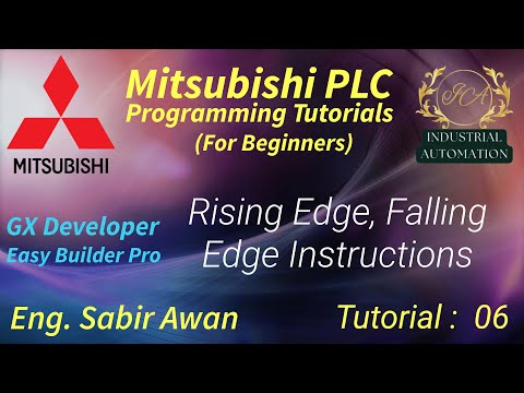 Tutorial:- 06 How to use LDP, LDF (rising edge, falling edge) instruction in GX developer Urdu Hindi