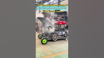 10TPH mobile hammer crusher with diesel ad conveyor belt#hammercrusher #mobilecrusher #stonecrusher