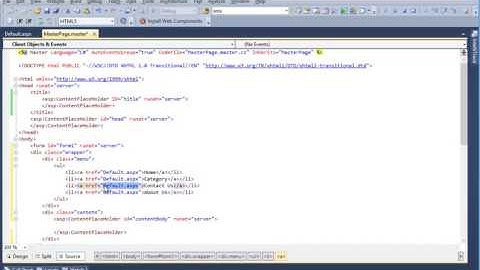 ASP Net How to make Master Page