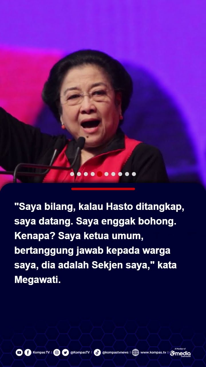 Megawati Tegaskan Bakal Datangi KPK Jika Sekjen PDI-P Hasto Ditangkap #kpk #megawati #korupsi