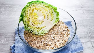 Amazing combination: Young Cabbage and Oat Flakes. So delicious and simple!