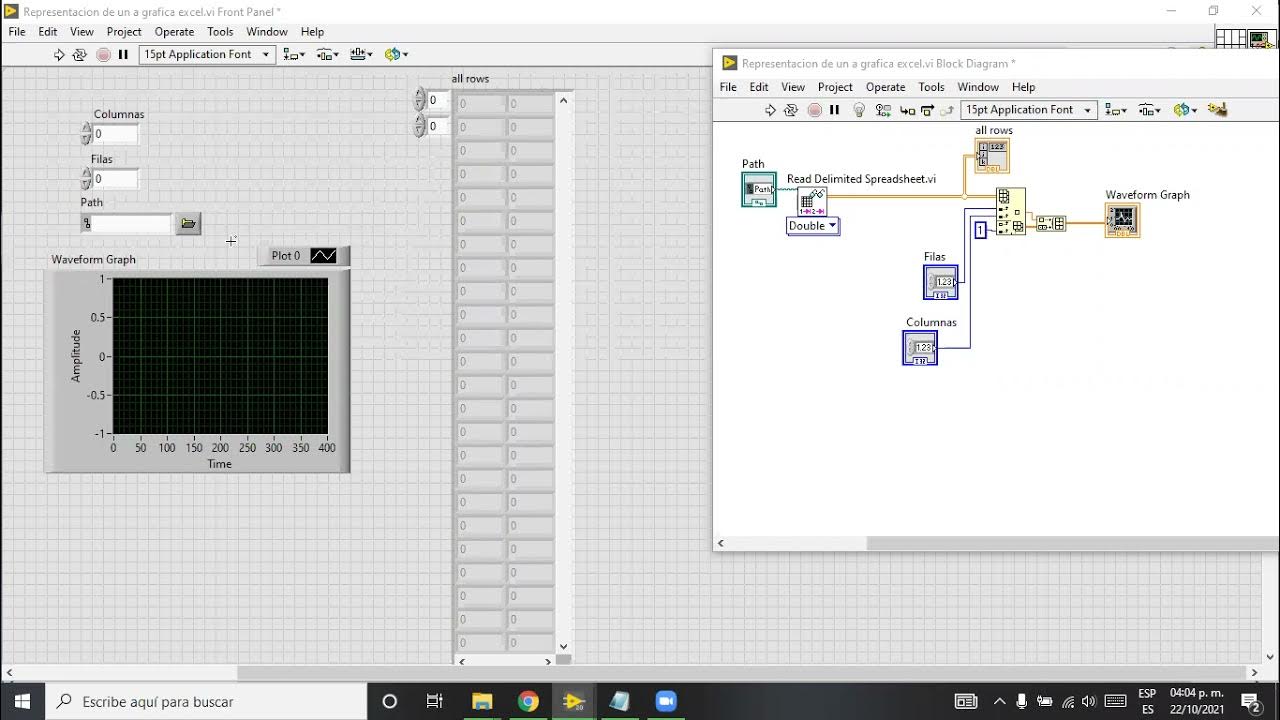 archivo txt y gráficas en labView - YouTube