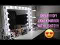 SUPER CHEAP! DIY XL VANITY MIRROR WITH LIGHTS!! ($130-$150) | GISELLE QUEENS