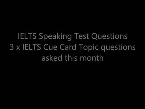 IELTS Speaking Test 2016 Cue Cards | Building | Hobby | Conversation |