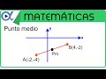 Hallar las coordenadas del punto medio del segmento AB ejemplo 1 de 3 | Geometría analítica - Vitual