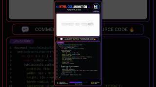HTML CSS Animation 🔥 Button Click पर Pink & White Bubble Effect | JavaScript Animation | MK Coder