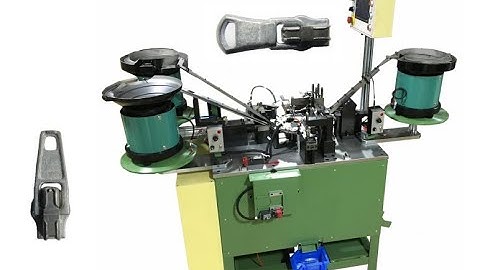 YFM-028 N31(3) Nylon zipper 3 components auto lock slider assembly machine