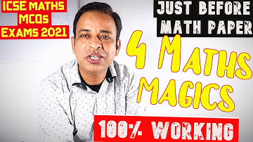 ICSE 2022 Maths Semester-1 MCQs Exam : Last Minute Suggestions for Board Exams Class 10 | Score 40 🔥