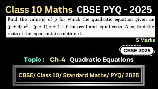 Find the values of p for which quadratic equation given as (p+4) x^2-(p+1)x+1=0 has real and equal