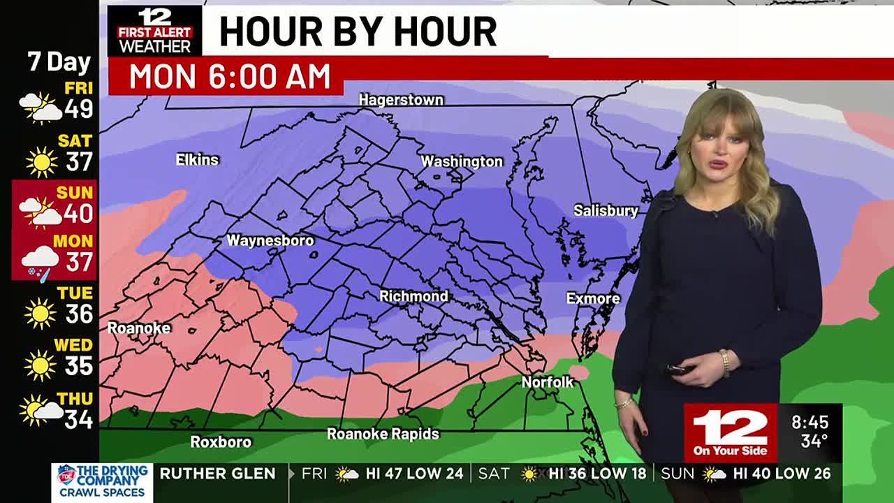 Friday Forecast: Breezy and chilly with a rain shower possible - YouTube