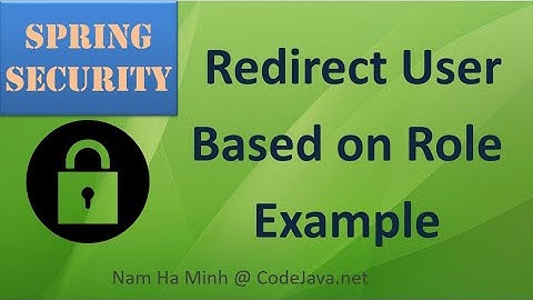 Spring Security Redirect User Based on Role Example