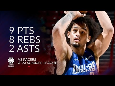 Dereck Lively 9 pts 8 rebs 2 asts vs Pacers 2023 Summer League