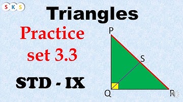 Chapter 3 Triangles I Practice set 3.3 I std 9th I