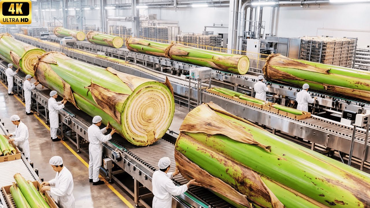 Inside the 200,000 Bag Plant – The HYPNOTIC Weaving of Banana Fiber Bag Production