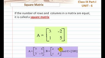 UNIT-6 Lec 02: Types of Matrices