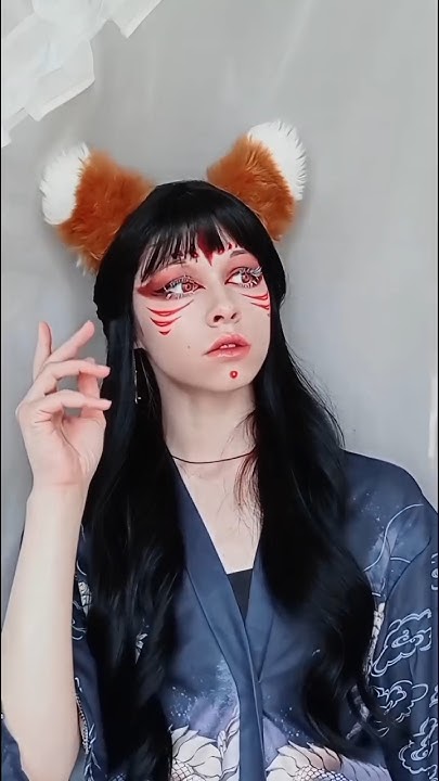 Японская лиса #anime #аниме #япония #cosplay #makeup #fox #anime # ...