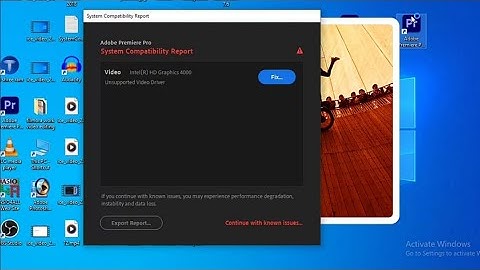 Problem Solve  करें || System Compatibility Report || Unsupported Video Driver Adobe Premiere Pro की