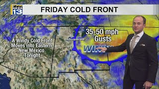 Cold front brings high winds and a sharp cooldown Friday