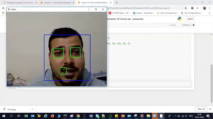 Face and Eye Detection from Videos using HAAR Cascade Classifier