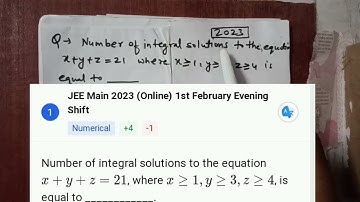 Number of integral solutions to the equation x+y+z=21